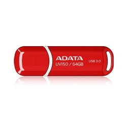 Pen drive 64gb adatata dashdrive uv150 usb3 90/20mbs rosso [auv150-64g-rrd]
