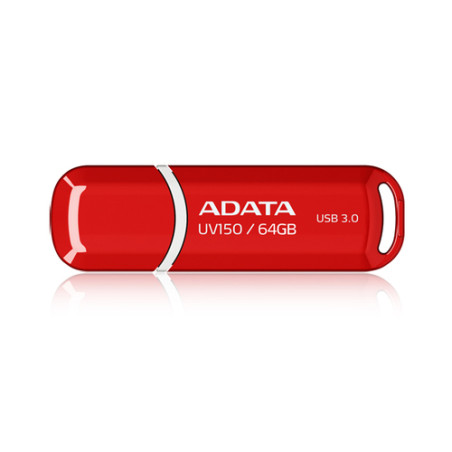 Pen drive 64gb adatata dashdrive uv150 usb3 90/20mbs rosso [auv150-64g-rrd]
