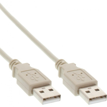 Cavo inline usb 2.0, type a, m/m beige, 1m [34310h]