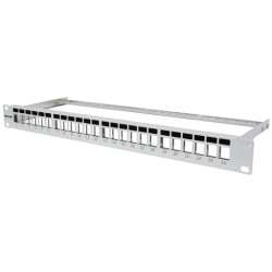 Pannello patch intellinet modulare senza frutti 24 posti grigio