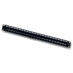 Pannello patch intellinet modulare senza frutti 24 posti nero