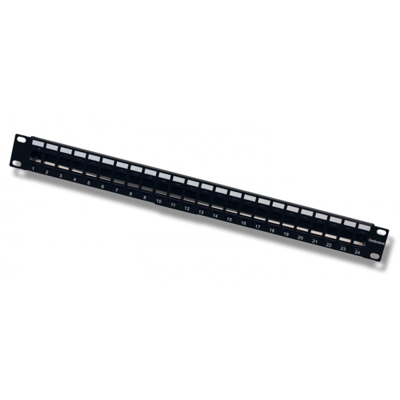 Pannello patch intellinet modulare senza frutti 24 posti nero