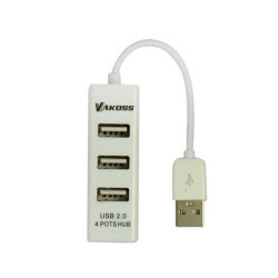 Hub usb vakoss usb 2.0, 4 ports tc-234ux nero [tc-234ux]