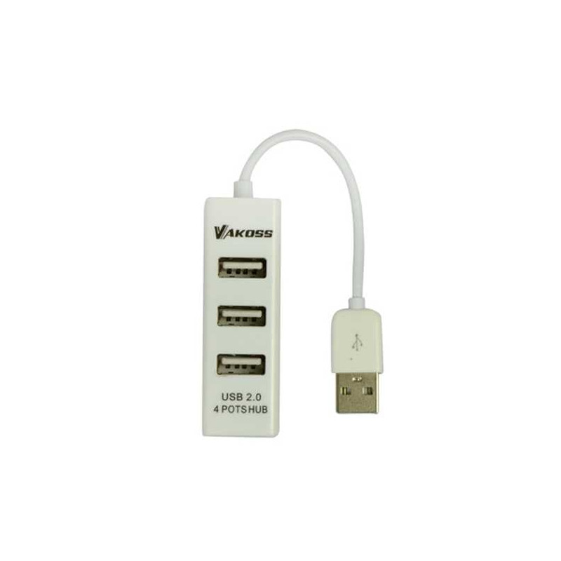 Hub usb vakoss usb 2.0, 4 ports tc-234ux nero [tc-234ux]