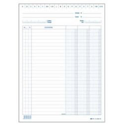 100 schede 3 colonne verticale 24x17cm e3406 edipro [e3406bl]