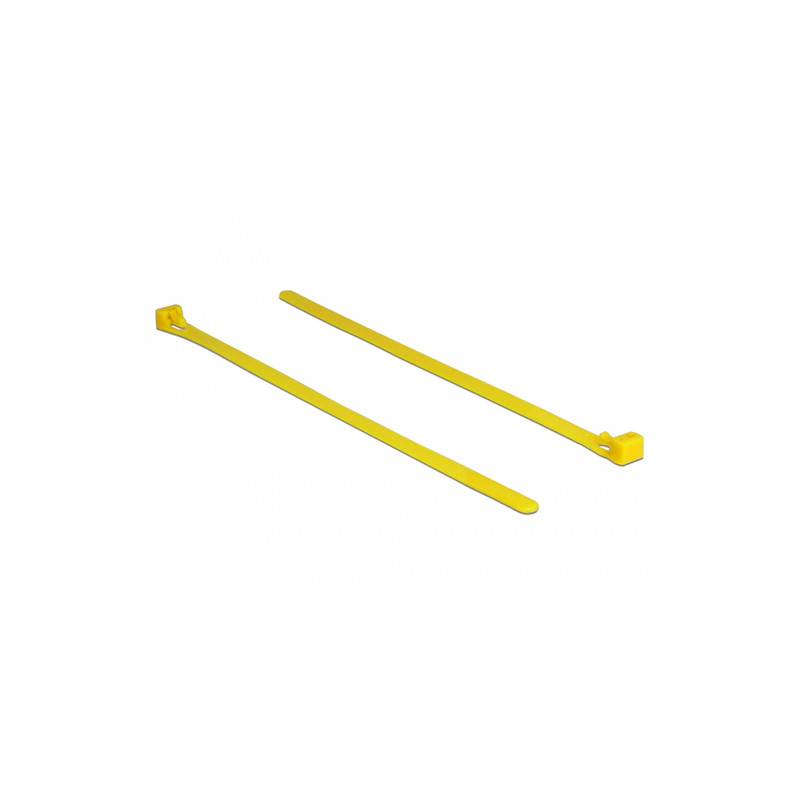 Fascette fermacavi delock 18759 in velcro l 200 x b 7,5mm giallo