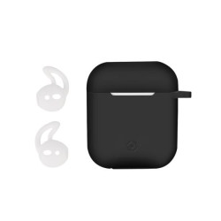 Custodia in silicone celly per airpods (colore nero)