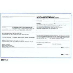250 schede di notifica snap a 2 copie autoric. 10x22 e5876n [e5876n]