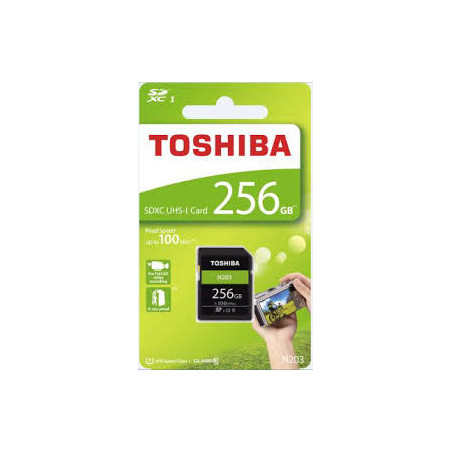 256gb scheda sd toshiba exceria r100 n203 nero [thn-n203n2560e4]