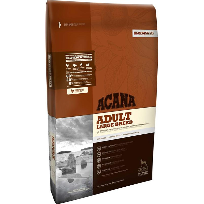 Cibo per cani acana heritage adult large breed 17kg [064992521172]