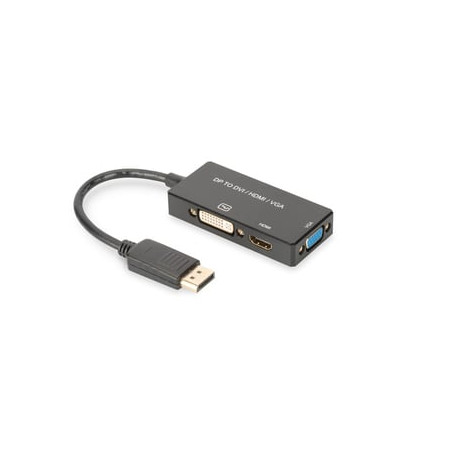 Adattatore displayport assmann a hdmi/dvi/vga nero [ak-340418-002-s]