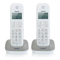 Telefono cordless brondi gala twin bianco/grigio [10273812]