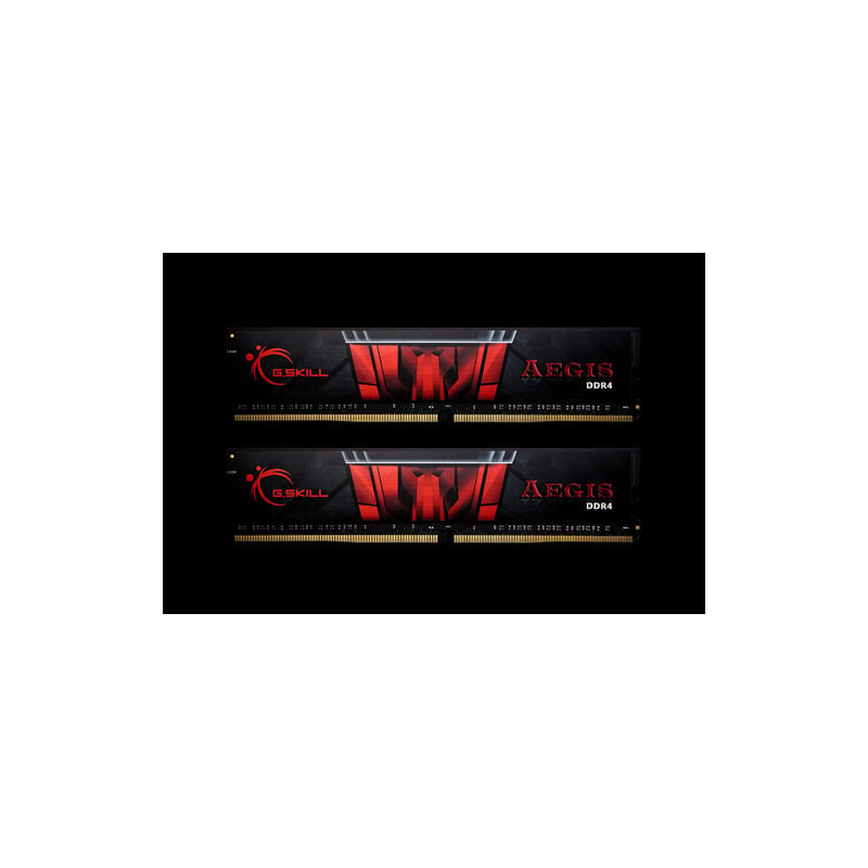 Ram dimm ddr4 32gb g.skill aegis 2x16gb 2666 mhz cl 19 nero/rosso