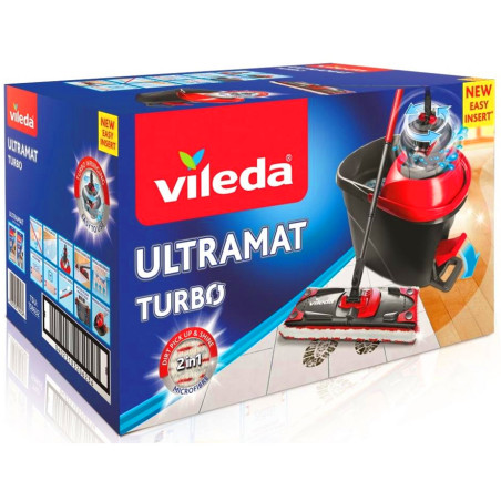 Set lavapavimenti vileda ultramat turbo nero/rosso [158632]
