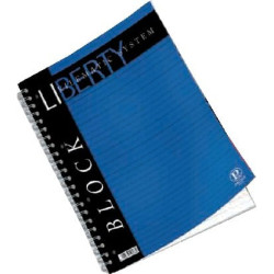 Blocco spiralato pigna liberty 220x290mm 1 rigo 80fg 70gr [01016511r]