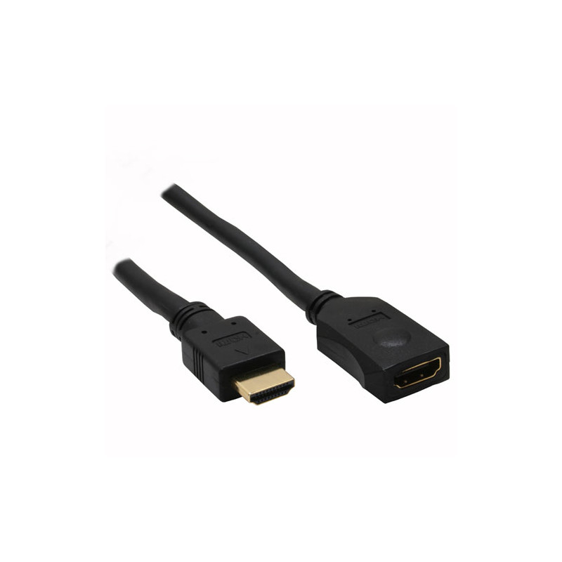 Cavo inline 17631g hdmi m/f 1m nero [17631g]