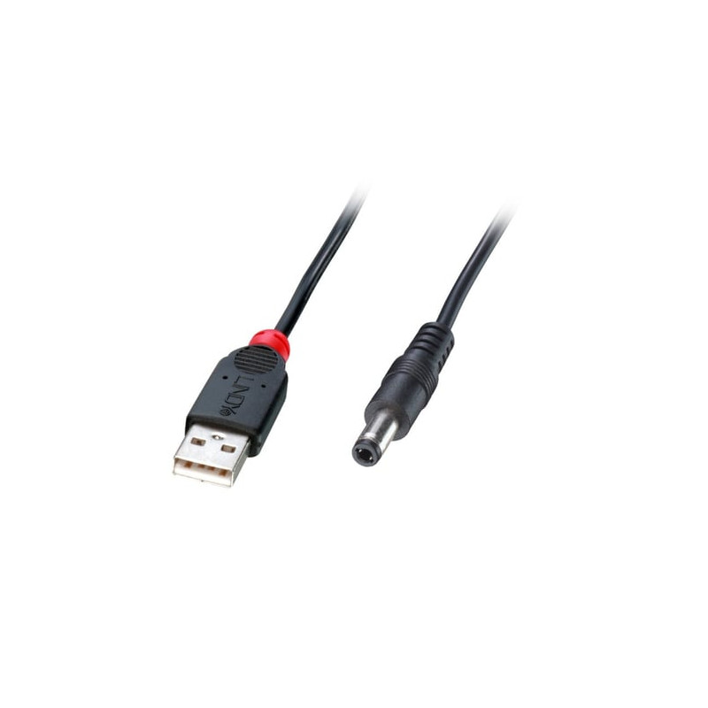 Cavo lindy usb-a - dc 5,5/2,1mm m/m [70268]