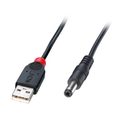 Cavo lindy usb-a - dc 5,5/2,1mm m/m [70268]