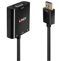 Adattatore lindy hdmi a vga m/f 0.1m nero [38285]