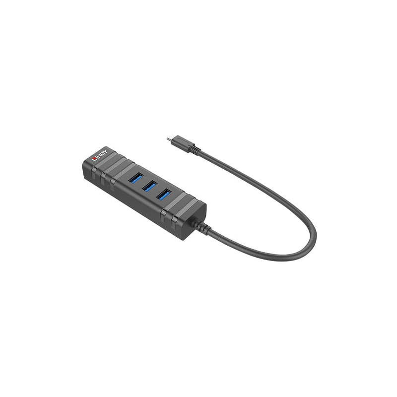 Adattatore lindy 43249 usb 3.1 type c/3x usb 3.1 type a con porta