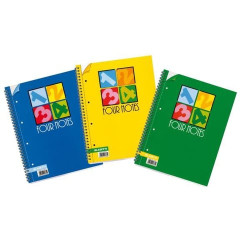 Blocco spiralato blasetti 232x297mm 5mm 70gr 120fg four notes [1181]