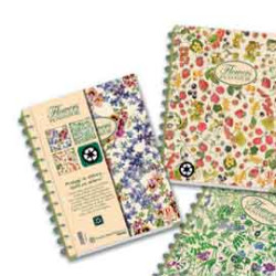 Blocco spiralato pigna 5mm a4 70gr 135fg nature flowers [0215124t5]