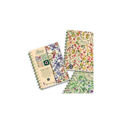 Blocco spiralato pigna 5mm a4 70gr 135fg nature flowers [0215124t5]