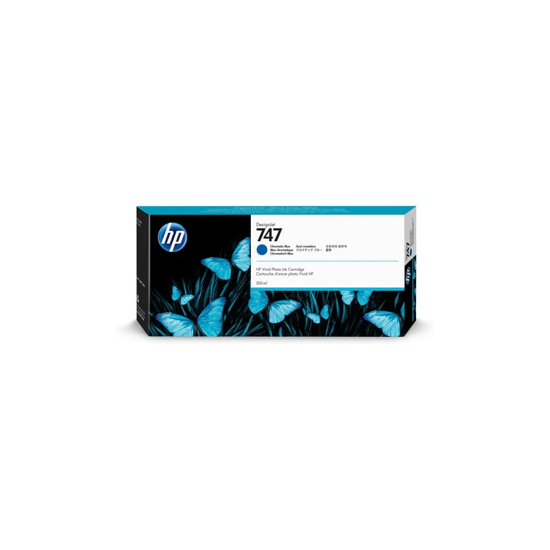 Cartuccia hp 747 - 300 ml - blu per designjet z9+ postscript,