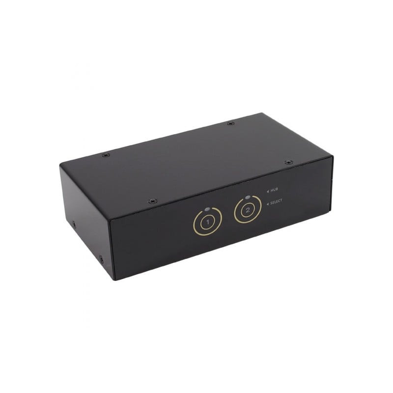 Switch kvm inline , 2 porte, usb 3.0 displayport, audio, hub usb