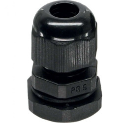 Passacavo inline ip68 con controdado pg 7, nylon, 3,5-6mm, nero,
