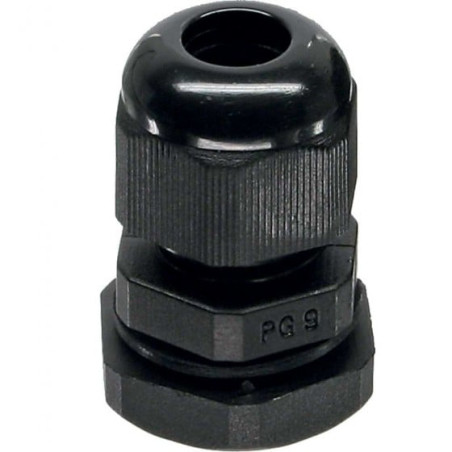 Passacavo inline ip68 con controdado pg 7, nylon, 3,5-6mm, nero,