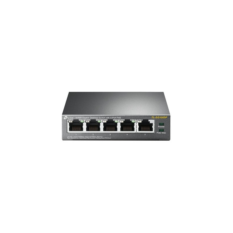 Switch tp-link 5p gigabit di cui 4p poe 56w poe power supply