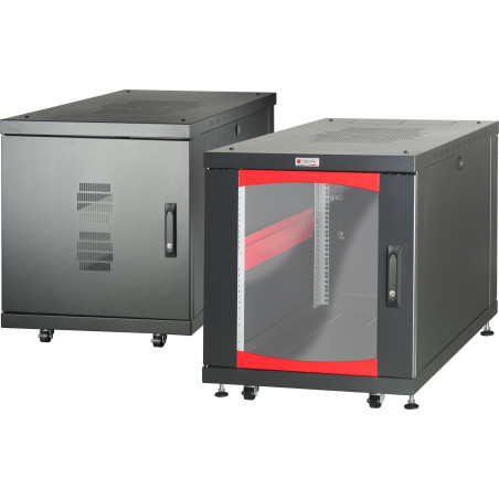 Armadio rack techly rack 19'' 600x800 12u nero da sotto-scrivania