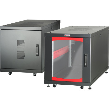 Armadio rack techly rack 19'' 600x1000 12u nero da sotto-scrivania