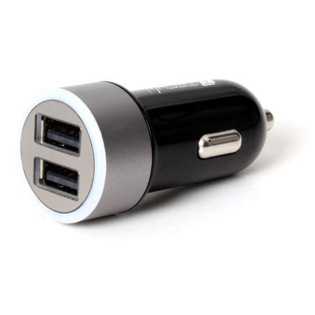 Alimentatore da auto techly 2p usb 5v con uscita 4,8a nero