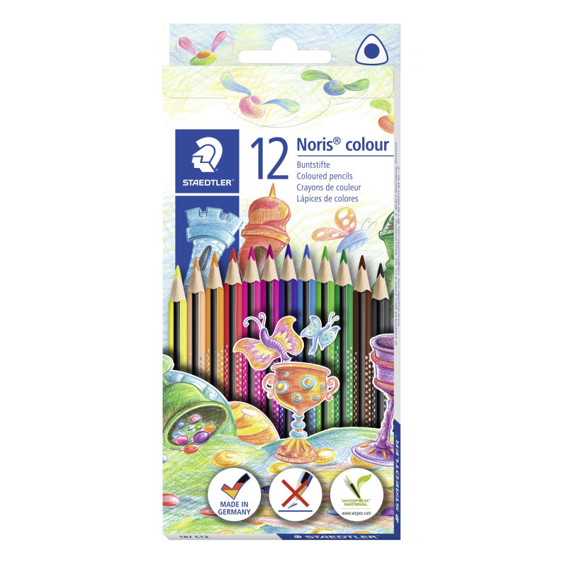 Staedtler - noris color triangle coloured pencils, 12 pc (187