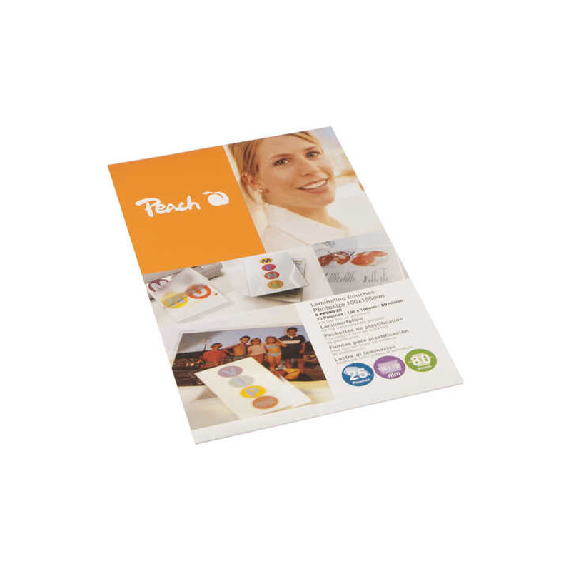 Pouches per laminare peach 510591 80mic 10x15 25pezzi [s-pp080-20]