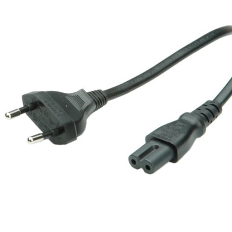 Cavo di alimentazione value euro power cable. 2pin 1.8m nero [19.99.2096]
