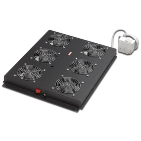 Sistema di ventilazione rack digitus 6 ventole nero [dn-19 fan-6-srv-b]