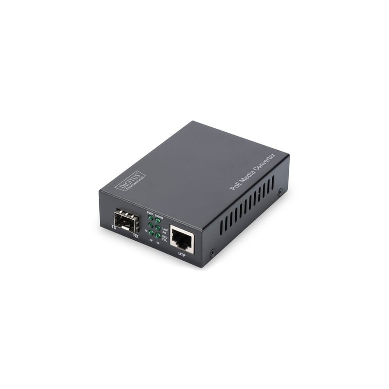 Convertitore digitus gigabit poe media sfp/rj45 [dn-82140]