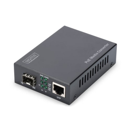 Convertitore digitus gigabit poe media sfp/rj45 [dn-82140]