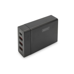 Adattatore digitus 4port usb3.0-c/usb-a adapter 72w nero