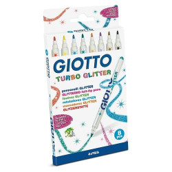 Pennarelli turbo glitter giotto 425800 8 colori assortiti
