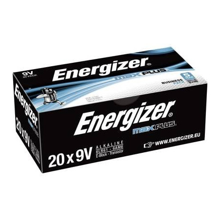 Batteria da 9 v alcalina/manganese energizer max plus industrial