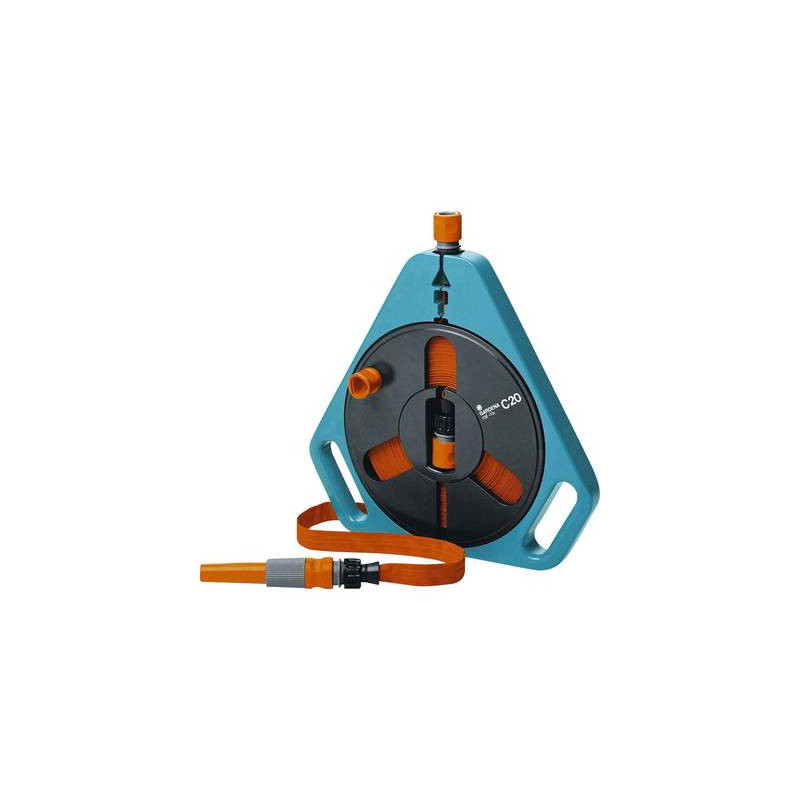 Avvolgitubo da giardino 13 mm 1/2 pollici 20 m grigio, nero, arancione