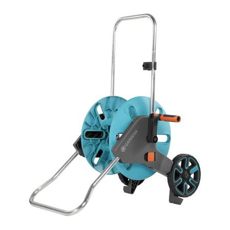 Carrello avvolgitubo (senza tubo) grigio, turchese, arancione gardena