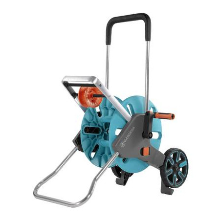 Carrello avvolgitubo (senza tubo) turchese, arancione, grigio gardena