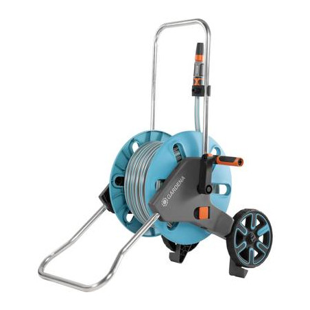 Carrello avvolgitubo da giardino 13 mm 1/2 pollici 20 m grigio, turchese,