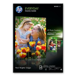 Carta fotografica hp 25 fogli everyday semilucida a4 200gr [q5451a]