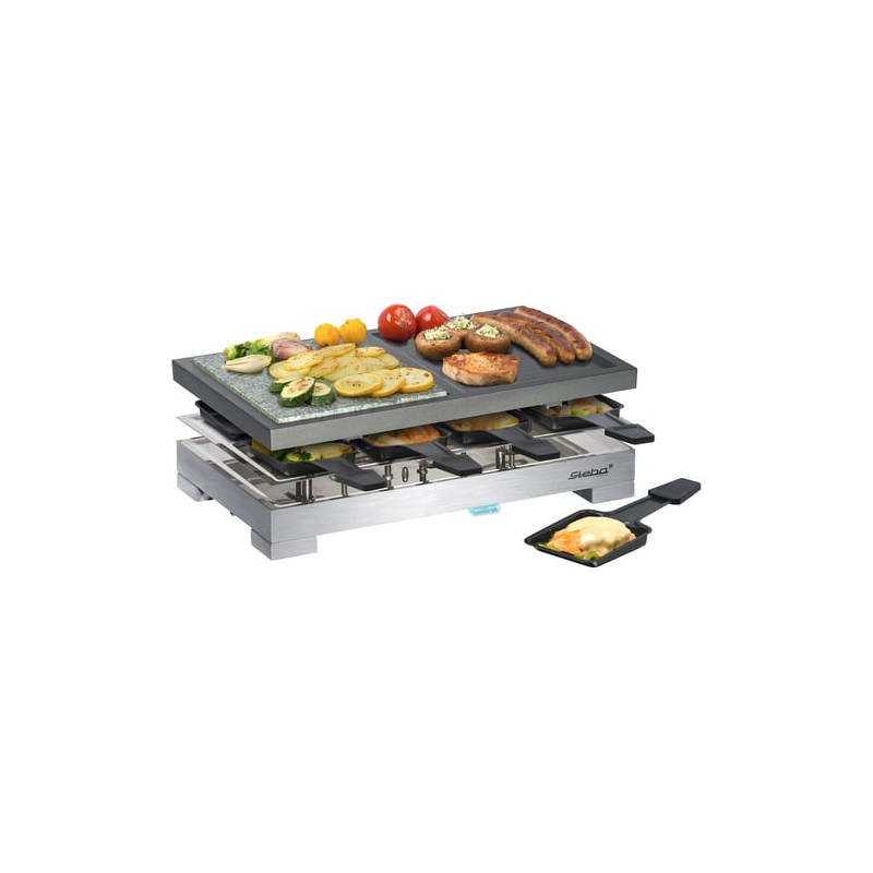 Macchina per raclette rc 88 1200w nero/argento [638800]